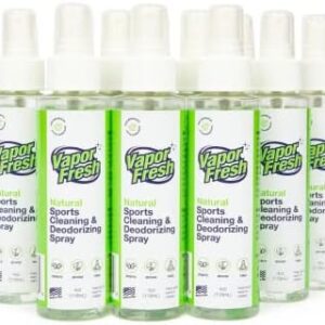 Vapor Fresh Cleaning Spray for Sports and Gym Equipment - Shoe Deodorizer, Yoga Mat Cleaner, Boxing Glove Deodorizer - Natural and Plant Based, 4 Fl Oz (12-Pack)