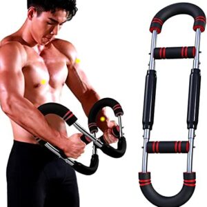 XINRUI U Shape Twister Arm Exerciser, Home Chest Expander, Biceps, Triceps, Forearm, Inner Thighs & Shoulder Muscle Fitness Equipment, Arm Strength Training Workout Machine (110-132 lbs)