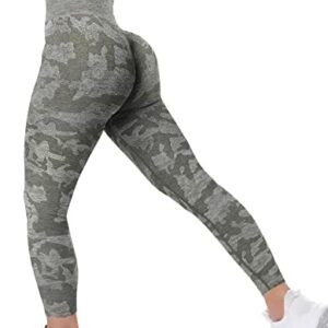 YEOREO Camo Women's Seamless Camo Workout Leggings High Waisted Tummy Control Yoga Pants Gym Compression Tights