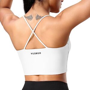 YEOREO Sports Bra for Women Workout Padded Sports Bra Adore Longline Yoga Tank Top Fitness Strappy Crop Cami Tank