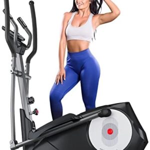 YOUNGFIT Elliptical Machine, 95% Pre-Installed Elliptical Exercise Machine Trainer with 22 Resistance Levels Hyper-Quiet Magnetic Driving System, Workout Equipment Eliptical Home Gym