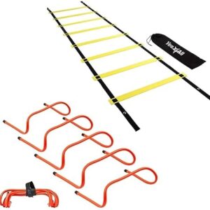 Yes4All Agility Speed Training Agility Hurdles for Athletes - 5 Pack - Speed and Agility Training Equipment for Soccer Basketball Football Hurdle Training