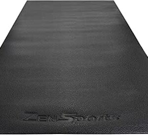 ZENY Exercise Equipment Mat Treadmill Mat 8x3 ft Floor Mat High Density Fitness Gym Mat for Indoor Bike Cycling Mat,Jump Rope Mat,Elliptical Mat,Hard Floor Carpet Protection Black