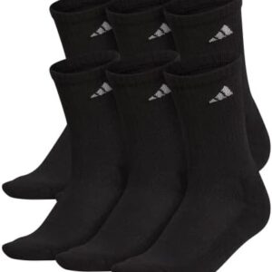 adidas Women's Athletic Cushioned Crew Socks (6-Pair) with arch compression