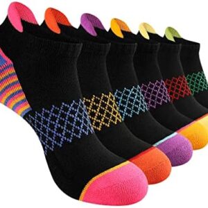 eallco Womens Ankle Socks Athletic Running Socks Sport Cushioned Socks With Tab 6 Pairs