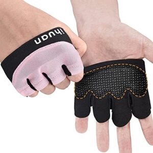 ihuan New Weight Lifting Gym Workout Gloves Men & Women, Partial Glove Just for The Calluses Spots, Great for Weightlifting, Exercise, Training, Fitness