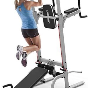 leikefitness Multifunction Power Tower Exercise Equipment,Pull Up Dip Station,Height Adjustable for Home Gym Strength Training Fitness Equipment,Dip Stands,Pull Up Bars,Push Up Bars,VKR