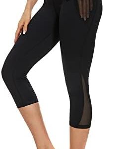 szoon Women's Compression Workout Leggings with Side Pockets High Waisted Tummy Control Hip Lift Yoga Pants Activewear