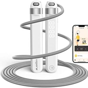 wigore Jump Rope, Smart Jump Rope with smart life APP Data Analysis, Rechargeable Li-Battery built-in Skipping Rope with HD LED Display for Fitness - Fitness gifts for Men, Women, Kids, Girls