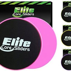 Elite Sportz Core Sliders for Working Out - Pack of 2 Compact, Dual Sided Gliding Discs for Full Body Workout on Carpet or Hardwood Floor - Fitness & Home Exercise Equipment - Small Gift for Athletes