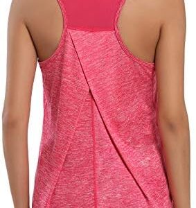 Aeuui Womens Workout Tops for Women Racerback Tank Tops Mesh Yoga Shirts Athletic Running Tank Tops Sleeveless Gym Clothes