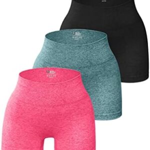 OQQ 3 Piece for Women Yoga Shorts Workout Athletic Seamless High Wasit Gym Leggings