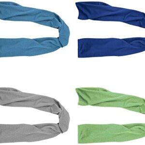 4 Packs Cooling Towel (40"x 12"), Ice Towel, Microfiber, Soft Breathable Chilly Towel Stay Cool for Yoga, Sport, Gym, Workout, Camping, Fitness, Running, Workout & More Activities (Multicolor)