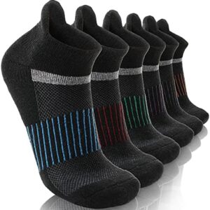 6 Pairs Merino Wool Ankle Running Hiking Socks Compression Support Breathable Thick Cushion No Show Socks for Women Men