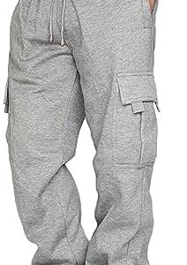 APIVOE Joggers Pants Man Elastic High Waisted Drawstring Cargo Pants Casual Work Sweatpants Sport Jogger Trousers with Pocket