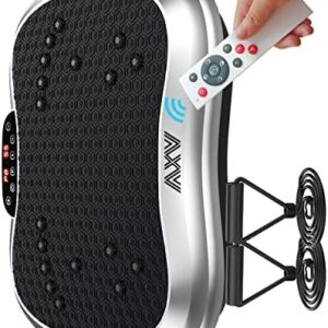 AXV Vibration Plate Exercise Machine Whole Body Workout Vibrate Fitness Platform Lymphatic Drainage Machine for Weight Loss Shaping Toning Wellness Home Gyms Workout