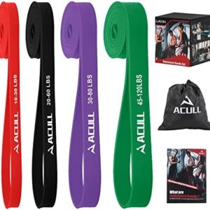 Acull Resistance Bands for Working Out, Pull Up Assistance Bands, Exercise Bands, Workout Bands, Excersing Bands, Resistance Band Set for Men Women, Stretch Bands for Physical Therapy, Home Workouts