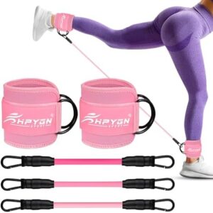 Ankle Resistance Bands, Ankle Bands for Working Out with Cuffs, Resistance Bands for Leg Butt Training Workout Equipment for Kickbacks Hip Gluteus Training Exercises, Ankle Strap with Exercise Bands