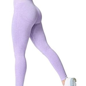 Aoxjox Women's High Waist Workout Gym Vital Seamless Leggings Yoga Pants