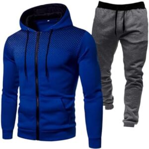 Bluecatlala Men's Tracksuit Active Jogging Sweatsuits Sport Jacket Jogging Sets With Pocket 2 Piece Set For Men Classic-Fit