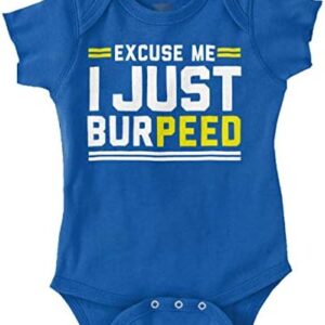 Brisco Brands Excuse Me I Just Burpeed Workout Baby Romper Boys or Girls