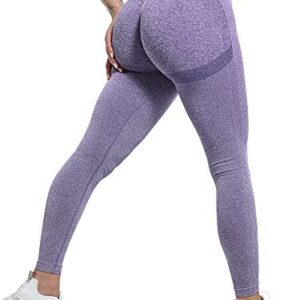 CHRLEISURE 3 Piece Butt Lifting Leggings for Women, Gym Workout Scrunch Butt Seamless Yoga Leggings