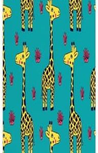 Cartoon Giraffe Yoga Mat Folding Travel Fitness & Exercise Mat with Carrying Bag Non-Slip Lightweight Travel Yoga Mat for Women Pilates 72"L × 26.8” W × 2 Mm Thick