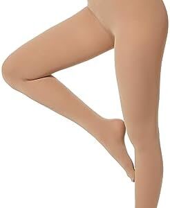 CozyWow Run Resistant 80D Soft Solid Color Semi Opaque Footed Tights High Waist