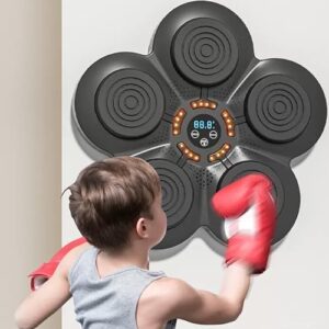 EMISOO Smart Music Boxing Machine - Boxing Workout Punching Target, Electronic Boxing Training Equipment, Fitness Equipment Music Boxer, Bluetooth Interactive Boxing Game (Size : Boxing Machine+Kids