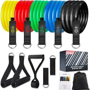 Exercise Bands Resistance Bands Set with Handles for Working Out, Tube Resistance Bands, Exercising Bands, Resistance Rope, Resistant Band Exercise Equipment Workout Men Women