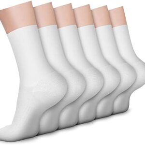 FEYHAY Compression Socks (6 Pairs) 15-20 mmHg is BEST Graduated Athletic & Daily for Men & Women Running Travel