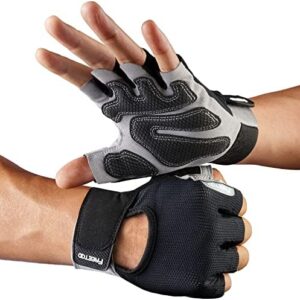 FREETOO Workout Gloves for Men Women 2022, [Full Palm Protection] [Ultra Ventilated] Weight Lifting Gloves with Cushion Pads and Silicone Grip Durable Gym Gloves for Exercise Fitness