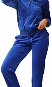 Facitisu Velour Tracksuit Womens Sweatsuits 2 Piece Outfits