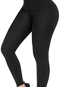 FeelinGirl High Waist Corset Leggings for Women Tummy Control Athletic Motion Magic Waist Shaper Compression Yoga Pants