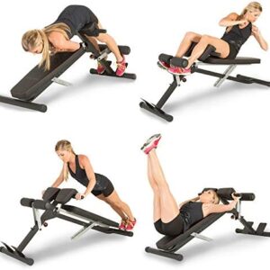 Fitness Reality X-Class Light Commercial Multi-Workout Abdominal/Hyper Back Extension Bench, Black