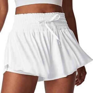 Flowy Shorts, Butterfly Shorts for Women High Waisted Preppy Clothes Golf Workout Athletic Shorts Spandex Cheer Shorts Summer