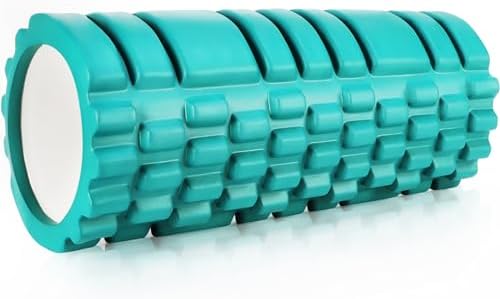 Foam Roller - High Density Exercise Roller for Deep Tissue Muscle Massage, Muscle and Back Roller for Fitness, Physical Therapy, Yoga and Pilates, Gym Equipment, Pink (A-Mars Green)