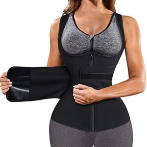 GAODI Womens' Waist Trainer Neoprene Sauna Zipper Weight Loss Body Shaper