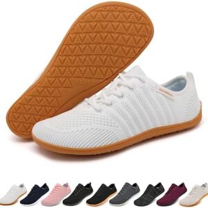 Geweo Minimalist Barefoot Shoes Unisex | Zero Drop Sole | Wide Toe Box | More Flexible Comfort | Natural Movement Foot-Shaped | Upgrade Slip on Walking Shoes Casual Running Sneakers