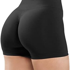 H-Quenby Workout Shorts for Women Tummy Control High Waisted Seamless Running Shorts Gym Fitness Yoga Home Athletic Shorts