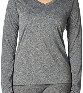 Hanes Sport™ Women's Cool DRI® Performance Long-Sleeve V-Neck T-Shirt