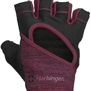 Harbinger Women's Flexfit Wash and Dry Workout Weightlifting Gloves with Padded Leather Palm (1 Pair) Black/Heather