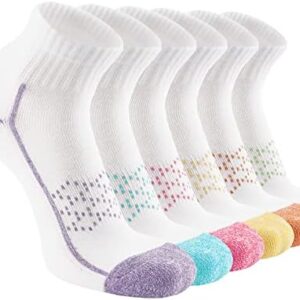 Hepsibah Womens Ankle Athletic Socks Cotton Thick Cushioned Low Cut Running Socks 6 Pack