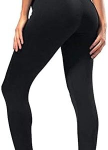 High Waisted Leggings for Women - Soft Athletic Tummy Control Pants for Running Cycling Yoga Workout - Reg & Plus Size