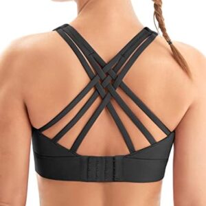 IUGA High Impact Sports Bras for Women High Support Large Bust Womens Sports Bras Strappy Padded Sports Bra Crisscross Back