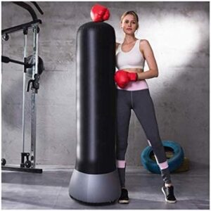 Inflatable Punching Bag Punching Bag with Stand Inflatable Punching Bag Fitness Boxing Bag Freestanding Rebound Quickly De-Stress, Kick Punch Bag for Kids and Adults 160 cm