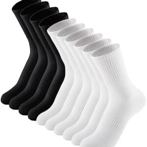 Irisbear Womens Crew Socks Casual Athletic Gym LightWeight Thin Cotton Socks 5 Pairs