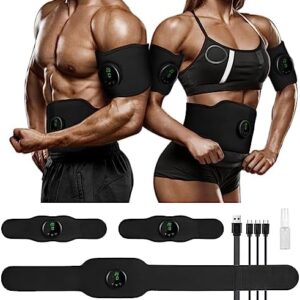 KFC Abs Stimulator - Ab Machine, Abs Workout Equipment, Abdominal Belt Fitness Portable Ab Stimulator, Home Office Fitness Workout Equipment Black