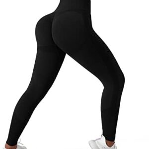 KKNYUS Scrunch Butt Leggings for Women Seamless Workout Gym Tights High Waisted Tummy Control Yoga Pants Slimming