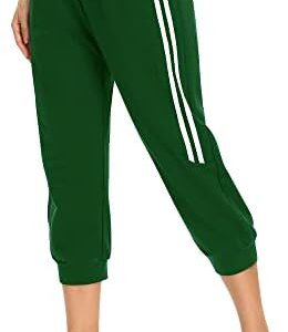 KaiDi Women's Capri Sweatpants Casual Capri Pants with Pockets Capri Joggers Capri Yoga Pants Drawstring Workout Sweatpants